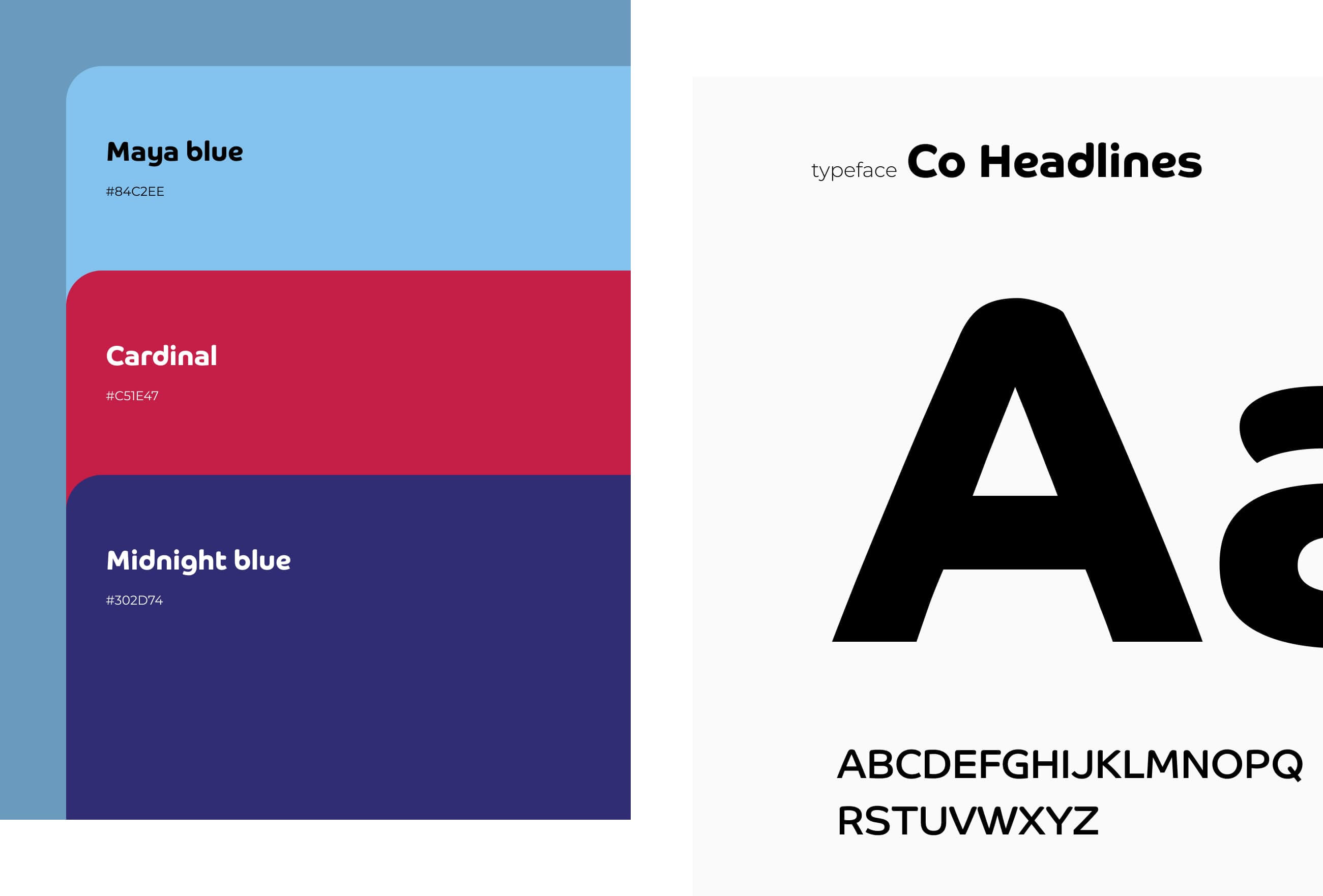 Huisstijl elementen van CVO Groep met kleuren en typografie