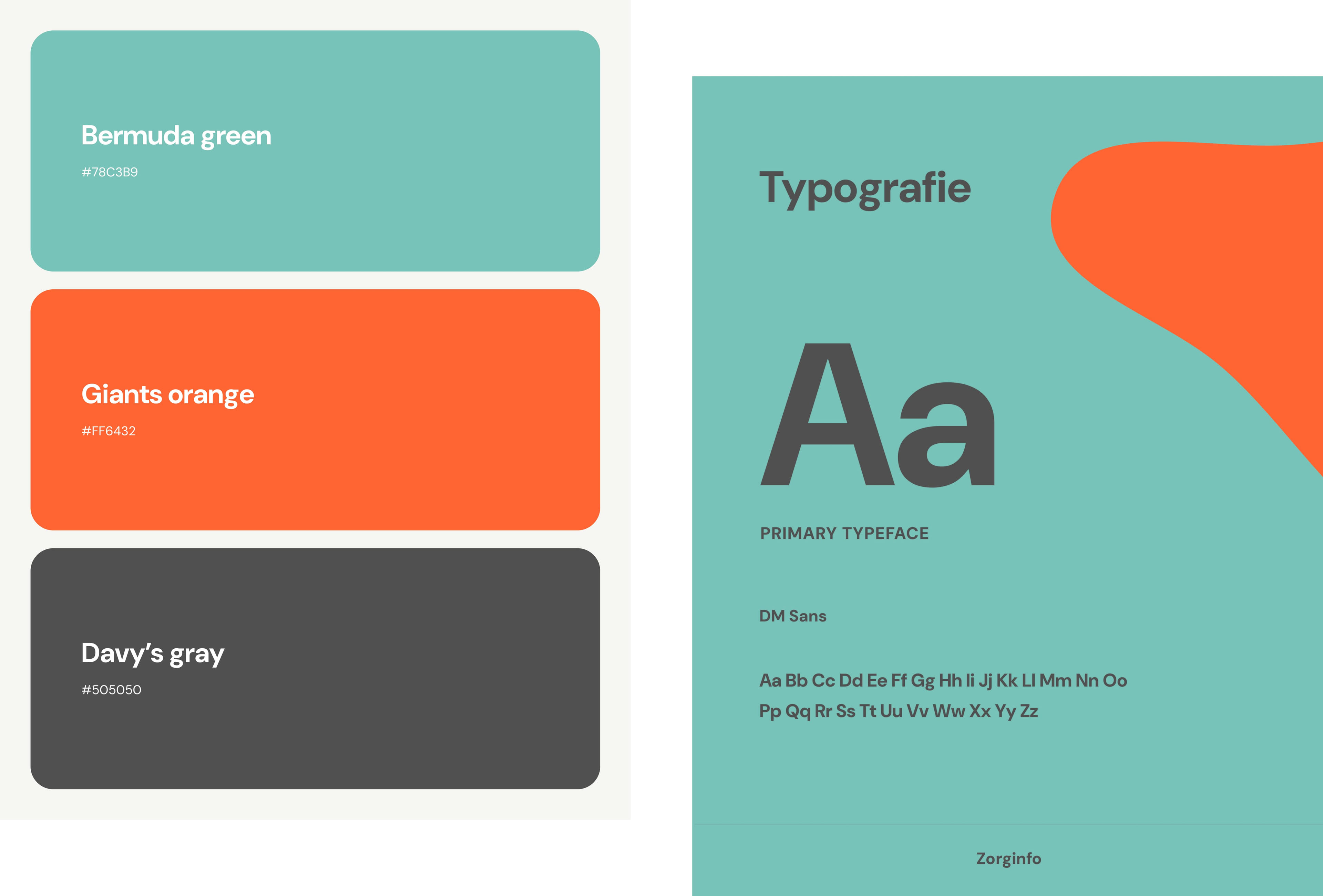 Huisstijl elementen en branding van het Zorginfo platform