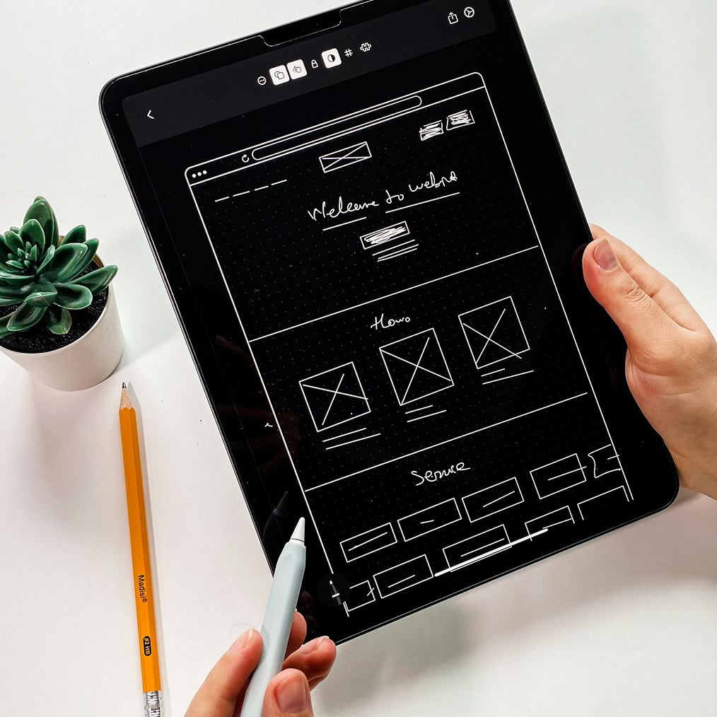 UX design wireframes voor een makelaars website