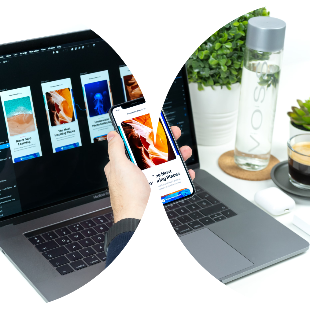 Illustratie van het prototyping proces voor web design en development