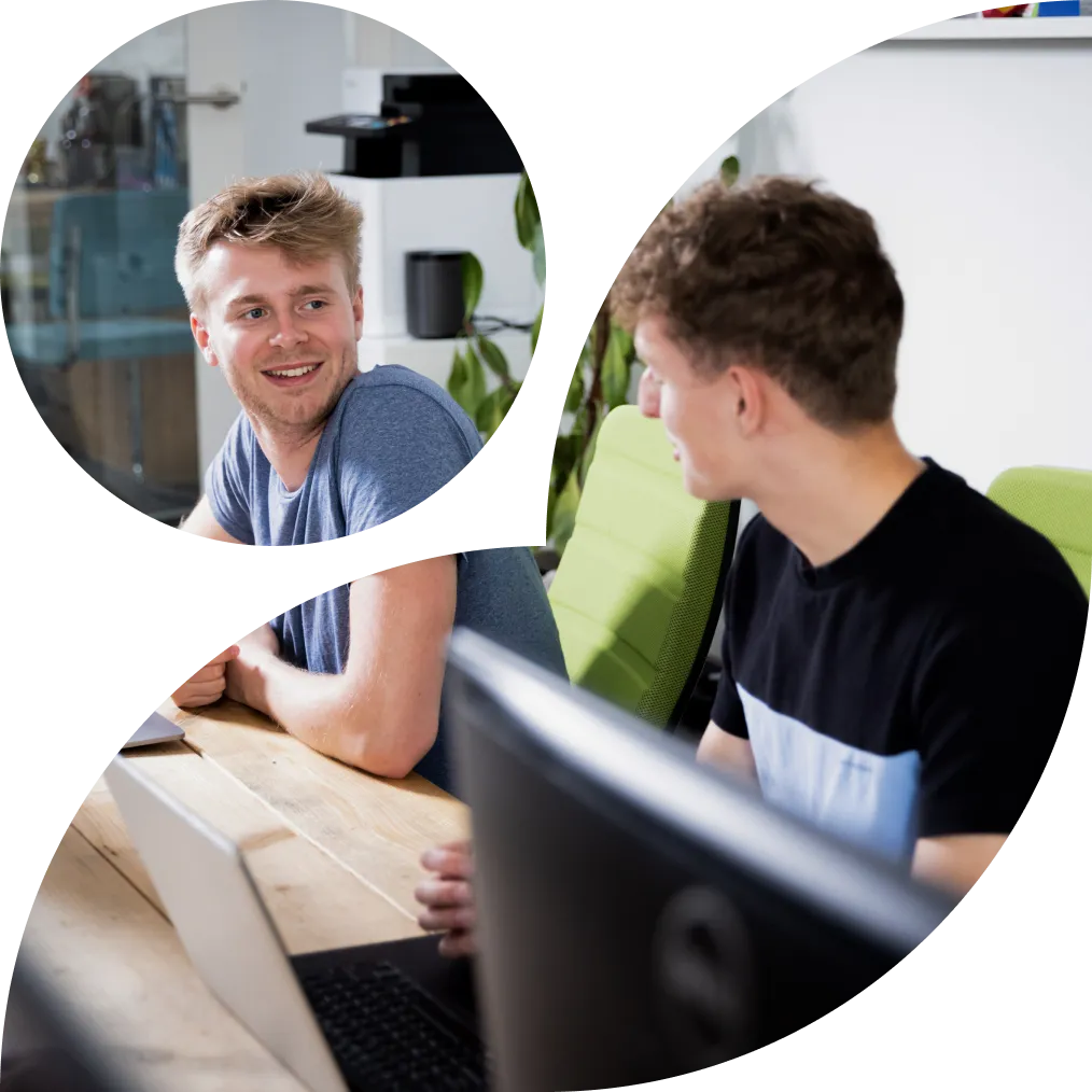 Illustratie van web development met back-end en front-end technologie