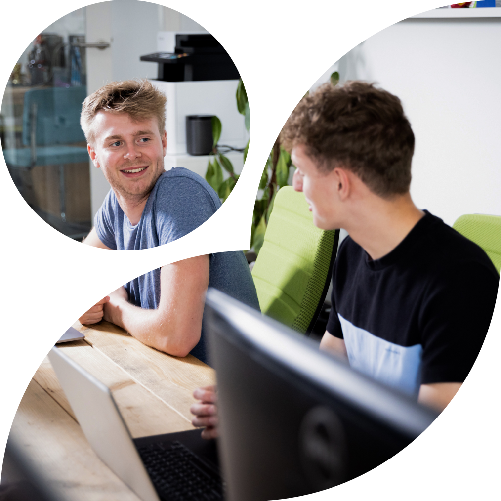 Illustratie van web development met back-end en front-end technologie